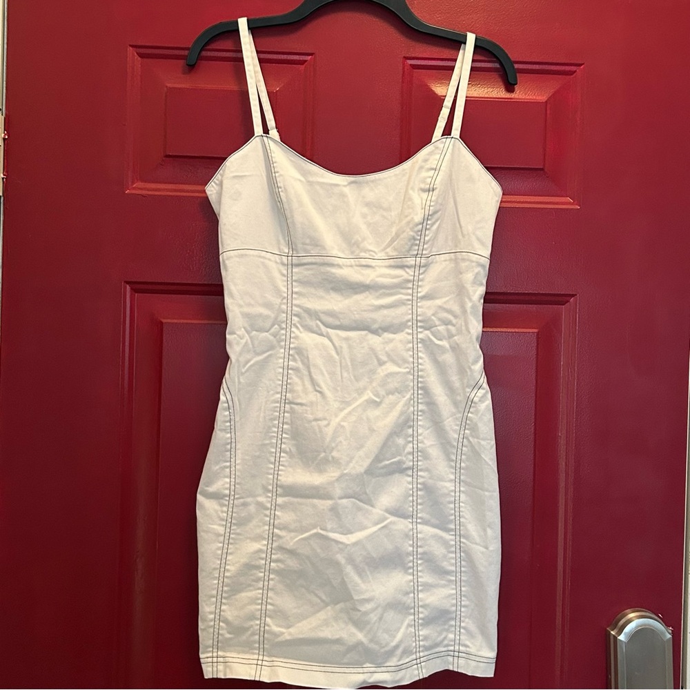 G by Guess white with black stitching dress size medium